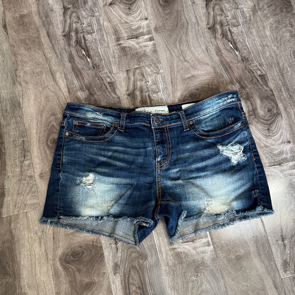 BKE Indigo Distressed Jean Shorts